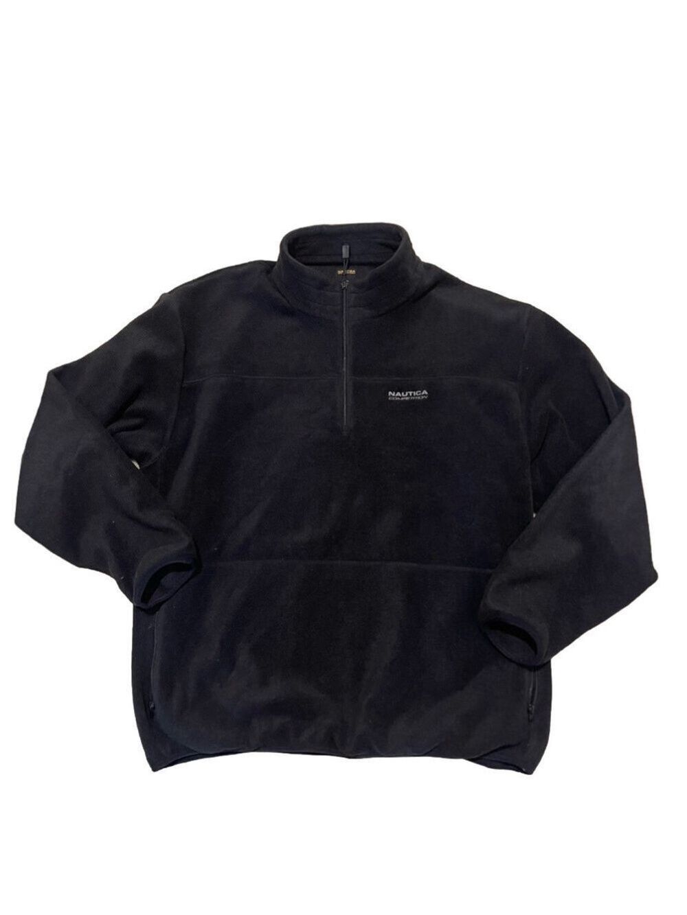 Men’s Nautica Vintage Black Fleece Pullover Sweater Size XXL!